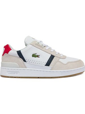 Lacoste Sport T-Clip Hakiki Deri Erkek Beyaz Sneaker