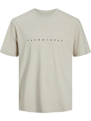 Jack & Jones JJESTAR JJ TEE SS NOOS Bej Erkek Kısa Kol T-Shirt