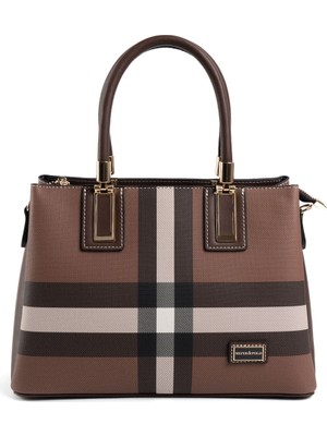 Silver Polo  Kadın Omuz Çantası 1000-47916 Sılver Polo Bayan Çantası MK85 Koyu Kahve-Mat Kahve