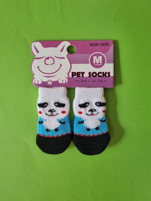 4 Adet Sevimli Pati Çorabı Köpek Kedi - Kaymaz Taban Örgülü & Evcil Hayvan Çorabı Ayak Çorabı (Kedi ve Küçük Irk)