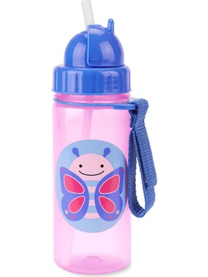 Skip Hop Pipetli Suluk Kelebek 384,5 mL Mavi Plastik Tasarım Çocuklar İçin Ergonomik