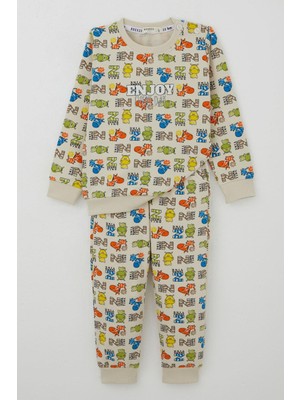 Breeze Erkek Çocuk Eşofman Takımı Zebra Mecarası 1.5-5 Yaş, Krem