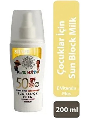 Çocuklar İçin Silversun Yüksek Korumalı Güneş Spreyi 200 ml SPF 50+ E Vitamini ile Koruma