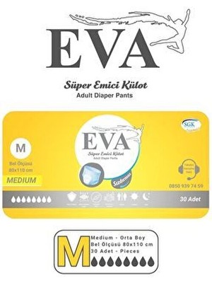 Hasta Bezi Yetişkin Emici Külot Bez Orta Boy Medium 30 Adet Erkek Kadın