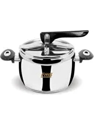 Fms 4 L Düdüklü Tencere | Canım Annem | Siyah Sap | 18/10 Paslanmaz Çelik | İndüksiyon Uyumlu
