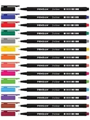 14 Renk Fineliner 0.4 mm Ince Uçlu Kalem Set
