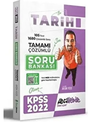 Hocawebde Yayınları Aydın Yüce 2022 Kpss Tarih Tamamı Çözümlü Soru Bankası 105 Test 1680 Çözümlü Soru