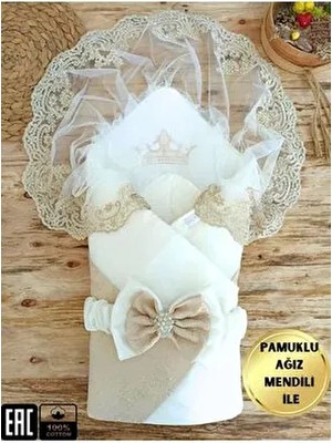 Tomuycuk Gold Pr Unisex Bebek Dış Kundak Battaniyesi, Pamuklu Düz Desenli 85 x 85 cm Özellikli