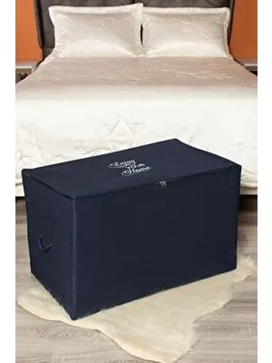 Büyük Boy Baskı Detaylı Lacivert Hurç 74 x 46 x 46 cm 892XSERI