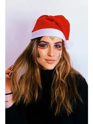 Elgala Noel Baba Yılbaşı Şapkası Kırmızı %100 Polar Yıkanabilir Parti Şapkası Özel Tasarım