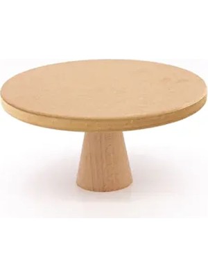 'yenilendi' 26 cm Ahaşap Ayaklı Sunumluk. Ham Ahşap Pasta Sunumluğu.sunum Standı.servis Sunumluk