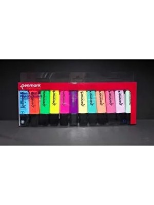 12 Renk Fosforlu Işaretleme Kalem Seti %100 Yerli Üretim