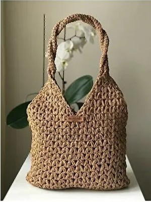 Hanımeli Dükkan Bohemian Hasır Çanta Astarsız Yaz Koleksiyonu Kadınlar İçin Şık Tasarım