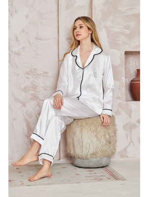Vip Secret Kadın Ipeksi Saten Pijama Takımı