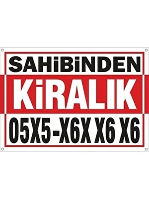 Sufi Dijital Sahibinden Kiralık Branda Afiş Pankart 70X100CM Beyaz Renkli 1 Adet