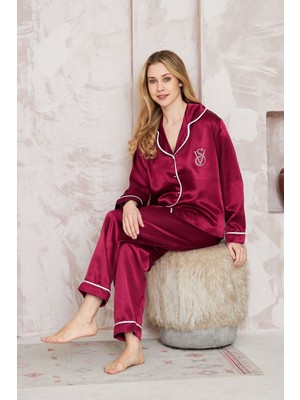 Vip Secret Kadın Ipeksi Saten Pijama Takımı