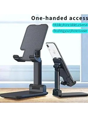TeknoClass Profesyonel Tablet ve Telefon Tutucu Stand Siyah 2 Kademeli Uzunluk Ayarlı Hafif ve Taşınabilir