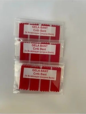 12 Adet Cırt Bant Siyah Çerçeve Tablo Asma Bantı Süper Güçlü Yapıştırıcı