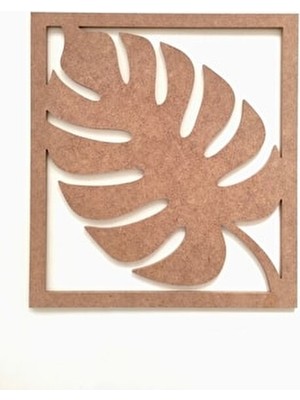 Dekolobi Ham Mdf Boyanabilir Deve Tabanı Pano Yaprak Çerçeveli Tablo Doğal Renkli Modern Tasarım