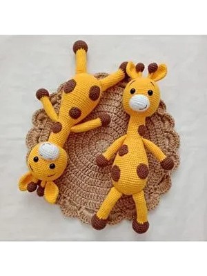 Amigurumi Sevimli Zürafa Uyku Arkadaşı (Tekli)
