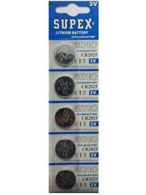 Supex Cr2025 3V Lityum Pil 5 Li Paket Blister Pil