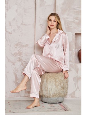 Vip Secret Kadın Ipeksi Saten Pijama Takımı