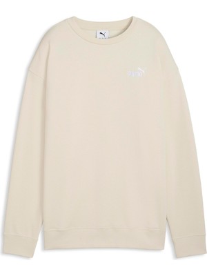 Puma Essentials Small Logo Relaxed Kadın Bej Bisiklet Yaka Sweatshirt