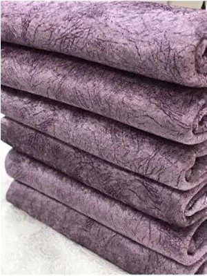 Koltuk Çekyat Örtüsü Lila Mürdüm Damar Desenli Kaymaz Taban Süngerli Üst Kumaş Kadife