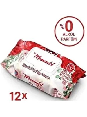 Shays Sağlık Momendol Gül Islak Havlu 1080 Yaprak 90'LI - 12 x 90'LI Hassas Temizlik ve Cilt Dostu