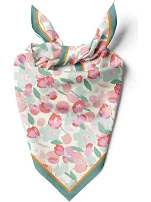 Moda Butik E100 Kadın Desenli Bandana Renkli Çiçek Deseni ile Şık Aksesuar DG-514