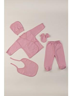 5'li Lüx Yenidoğan Kıyafetleri Hastane Çıkışı Zıbın Seti (Hediye Paketli)