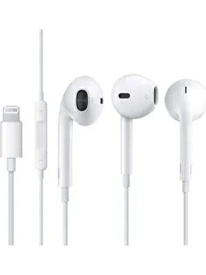 Apple Orijinal Lightning Konnektörlü Earpods Beyaz Renkli iPhone 11 Kulaklık Mikrofonlu Stereo Ses