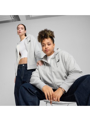 Puma Essentials Comfort Kadın Gri Kapüşonlu Ceket XL Rahat Kesim ile Günlük Şıklık
