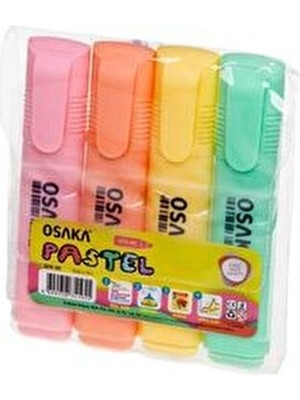 4 Renk Fosforlu Kalem Pastel Renkler
