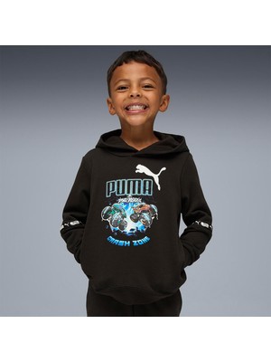 Puma Hot Wheels Çocuk Siyah Kapüşonlu Sweatshirt