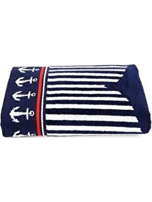 Plaj Havlusu Kadife Blue Marine 70X140