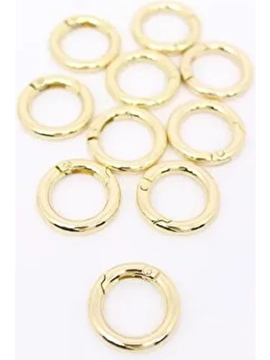 Sarı Renk Yaylı Halka Örgü ve Hasır Çantalar Için Aksesuarlar 2 cm 10'lu Set