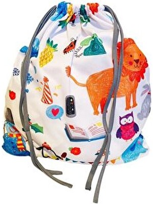 Yorni 2 ADET, 44X43CM, Aslan, Yedek Kıyafet, Yıkama Çanta, Seyahat, Plaj, Valiz Içi Düzenleme Büzgülü Bebek Çanta