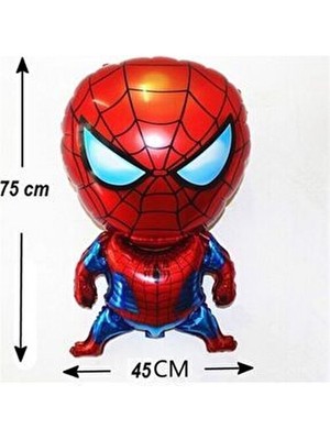 Örümcek Adam Temalı Folyo Balon 45 cm x 75 cm Kırmızı Renk 1 Adet Parti Kutlaması İçin