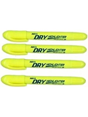 4 Canlı Sarı Renk Fosforlu Kalem