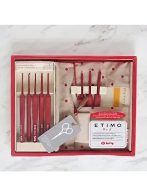 Etimo Red Kırmızı Yün Tığ Seti