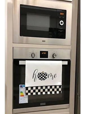 Aymira Home Dekoratif Mutfak Pamuklu Fırın Havlusu Özel Desenli Damalı Model 35X50 cm Yıkanabilir Pamuklu Ürün
