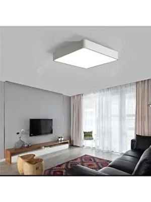 Beyaz Ledli 24 Watt Sıva Üstü LED Panel Kare Tavan Armatürü 6500K Beyaz Işık