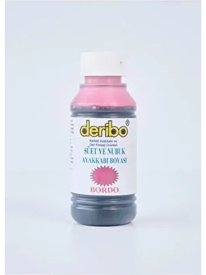 Deribo Süet ve Nubuk Ayakkabı Boyası Bordo Özellikli Sünger Hediyeli 100 ML