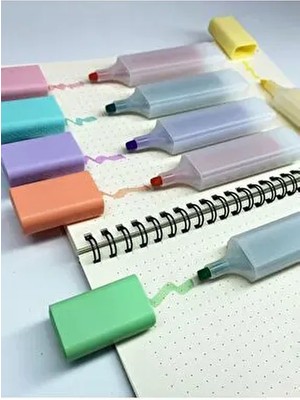 Cengo Fosforlu Kalem 6 Adet Çok Renkli Seçeneklerle Soft Pastel ve Neon