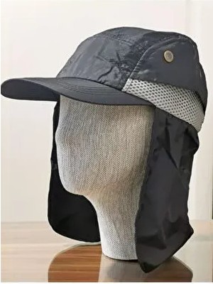 Uv Korumalı Yazlık Enselikli Şapka Arazi Şapkası Lejyoner Şapka