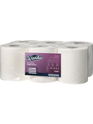Wanda Soft 6 Rulo Dispenserli Kağıt Havlu 3 KG 49m Paket - Yüksek Emicilik ve Dayanıklılık
