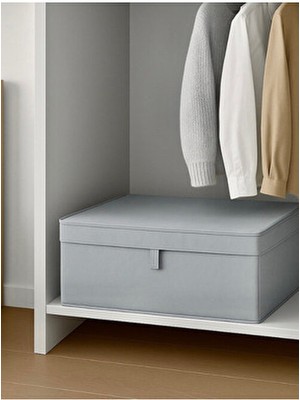 1 Adet Kapaklı Kutu Formunda Çok Amaçlı Hurç ( Çamaşır-Saklama-Düzenleme Vb. ) Düzenleyici, 50X40X19