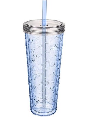 Commodious Işıltılı Şeffaf Pipetli Bardak 750 Ml.