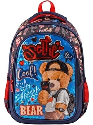 Muggle Cool Bear İlkokul Çantası Tekstil Malzemeden Üretilmiş 3809 Modeli Erkek ve Kızlar İçin